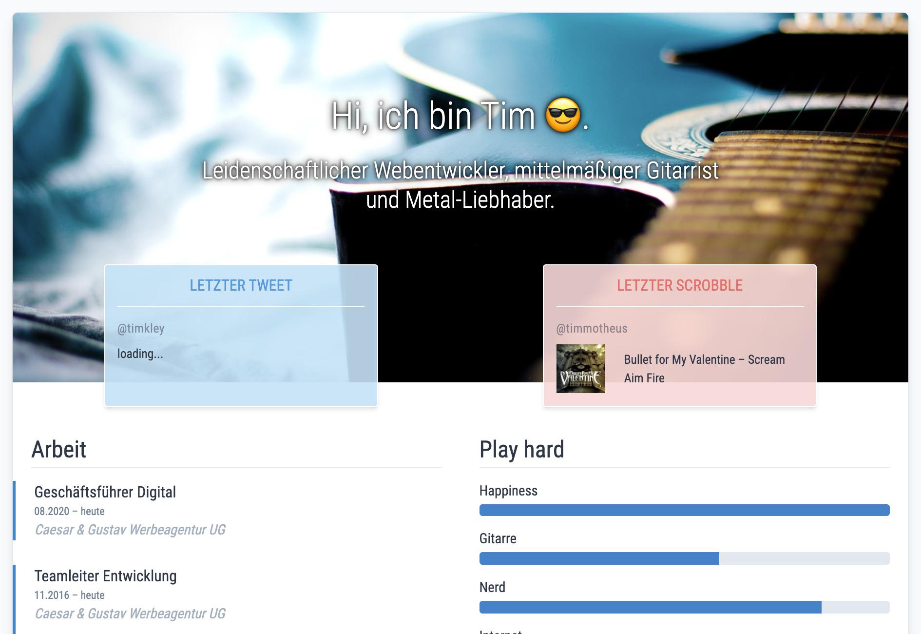 Screenshot of my previous site