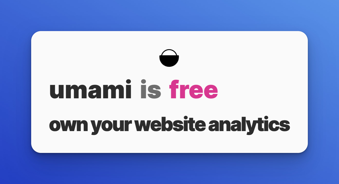 Simple and GDPR compliant website analytics with Umami